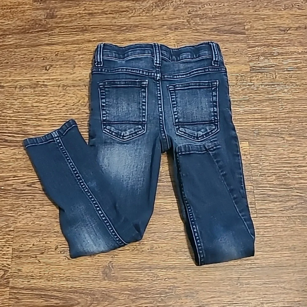 Kids Dark Wash Denim Jeans Slim Fit Adjustable Waist‎ Toddler